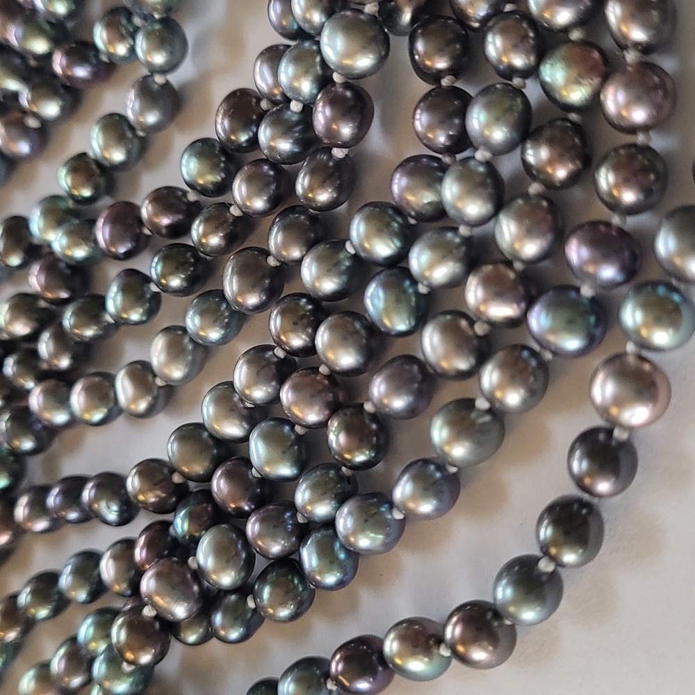 100" length Small Cultured Pearl Necklace